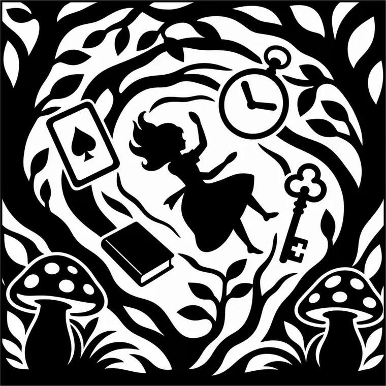 Finished silhouette: Down the Rabbit Hole