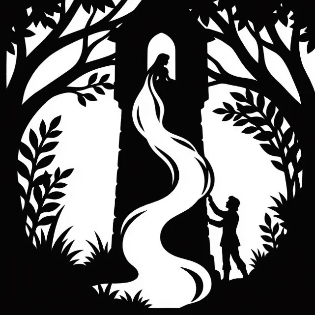 Finished silhouette: Rapunzel
