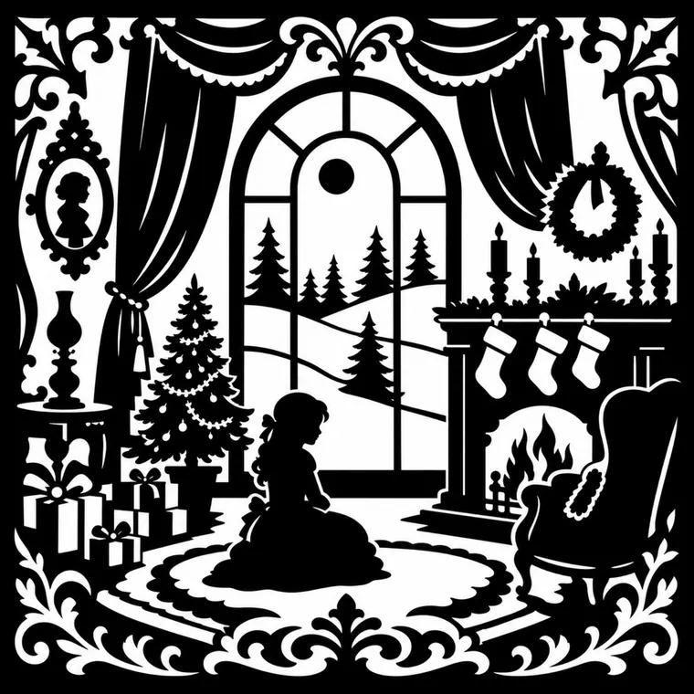 Finished silhouette: Christmas Eve