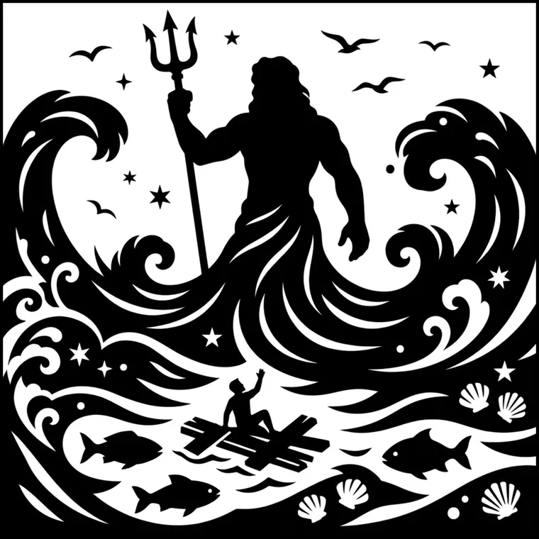 Finished silhouette: Poseidon's Storm